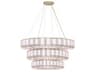 Belmont 36-Light Brass Geometric Tiered Chandelier