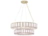 Belmont 20-Light Brass Geometric Tiered Chandelier