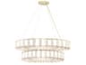 Belmont 28-Light Brass Geometric Tiered Chandelier