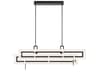 Inizio 1-Light Black Geometric Linear Island Pendant