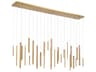Santana 30-Light Brass Geometric Linear Island Pendant
