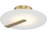 Nuvola 1-Light Gold White Round Flush Mount