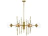 Traiton 9-Light Gold Globe Chandelier