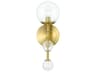 Traiton 1-Light Gold Wall Sconce