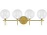 Iissa 4-Light Gold Vanity Light
