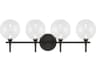 Iissa 4-Light Black Vanity Light