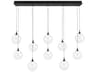 Iissa 10-Light Black Globe Island Pendant