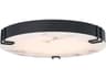 Noga 1-Light Black Round Flush Mount