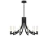 Olette 12-Light Black Linear Chandelier