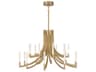 Olette 20-Light Gold Geometric Linear Chandelier