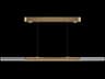 Antonia 4-Light Gold Leaf Linear Island Pendant