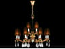 Mariner Luxury 12-Light French Gold Traditional Candelabra Chandelier