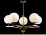 Mariner Luxury 5-Light Polished Brass Fume Globe Chandelier