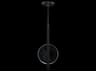 Selene 2-Light Black Iron Glass LED Round Mini Pendant