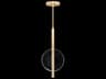 Selene 2-Light Soft Gold Glass LED Round Mini Pendant