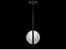 Selene 2-Light Black Iron Glass LED Round Mini Pendant