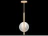 Selene 2-Light Soft Gold Glass LED Round Mini Pendant