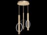 Selene 6-Light Soft Gold Glass LED Round Pendant