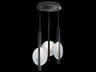Selene 6-Light Black Iron Glass LED Round Pendant