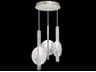 Selene 6-Light Silver Leaf Glass LED Round Pendant