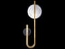 Selene 2-Light Gold Leaf Silver Glass LED Wall Sconce