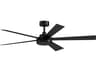 TorchAire 64 Inch Ceiling Fan in Black with LED Light