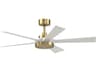 TorchAire 52 Inch Ceiling Fan with Light in Brushed Satin Brass