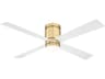Kwartet Ceiling Fan 52 Inch Brushed Satin Brass