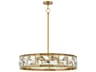 Jolie Heritage Brass Crystal LED Geometric Pendant