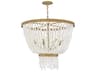 Dune 8-Light Burnished Gold Glass LED Pendant