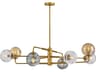 Oberon 8-Light Heritage Brass Gold Globe Chandelier