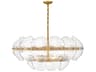 Lillia 9-Light Heritage Brass Tiered Pendant
