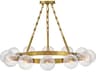 Coco 12-Light Lacquered Brass Globe Chandelier