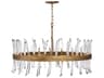Revel 10-Light Burnished Gold Crystal Drum Linear Pendant
