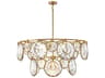 Nala 15-Light Heritage Brass Crystal LED Pendant