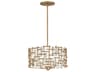 Farrah 4-Light Burnished Gold Drum Pendant