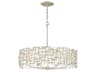 Farrah 6-Light Silver Leaf Drum Pendant