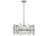 Odette 6-Light Polished Nickel Crystal Glass Drum Linear Pendant