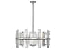 Odette 9-Light Polished Nickel Crystal Glass Drum Linear Pendant