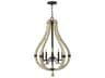 Middlefield 5-Light Iron Rust Weathered Ash Black Candelabra Chandelier