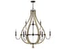 Middlefield 9-Light Iron Rust Weathered Ash Black Candelabra Chandelier