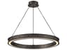 Althea Satin Black Round Pendant