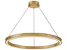 Althea Lacquered Brass Round Pendant