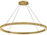 Althea Lacquered Brass Gold Round Pendant