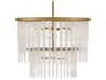 Rubina 10-Light Burnished Gold Candelabra Tiered Chandelier