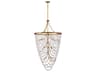 Myra 12-Light Distressed Brass Tiered Chandelier