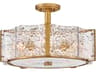 Florian 5-Light Distressed Brass Semi Flush Mount