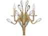 Eve 2-Light Champagne Gold Crystal Wall Sconce