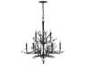 Eve 9-Light Brushed Graphite Black Chandelier