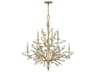 Eve 9-Light Champagne Gold Crystal Candelabra Chandelier